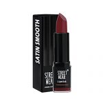 Street Wear Satin Smooth Lipstick -Electric Wine (Plum) – 4.2 Gms – Longwear Creme Lipstick, Moisturizing, Creamy Formuation, 100% Color Payoff, Enriched With Aloe Vera, Vitamin E And Shea Butter