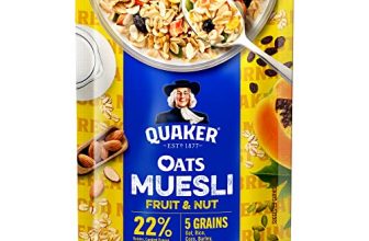 Quaker Oats Muesli 700G, Fruit & Nut Flavour, Breakfast Oats Cereal