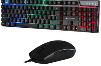 Zebronics Zeb-War Gaming Keyboard And Mouse Combo (Gold Plated Usb, Braided Cable)