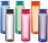Cello H2O Bottle , 1 Litre, Set Of 6, Colour 1000 Ml Bottle(Pack Of 6, Multicolor, Plastic)