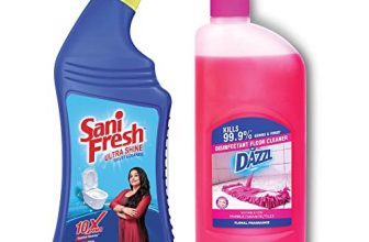 Sani Fresh Ultrashine Toilet Cleaner 1L + Dazzl Floor Cleaner 975Ml