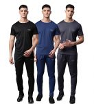 Vimal Jonney Men Regular Fit Tracksuit Multicolored Large Pack Of 3-Dryfit_T_D10_Blk_Blu_Gry_06-L