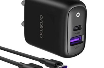 Oraimo 22.5W Usb C Wall Charger 2 Port Fast Charger With 18W Usb-C Power Adapter Foldable Plug Compatible For Iphone 13/13 Mini/13 Pro Max/12/12 Pro Max, Ipad Mini/Pro, Pixel, Galaxy, Airpods Pro