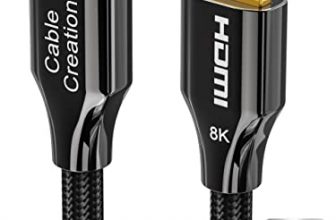 8K Hdmi Cable 10 Feet, Cablecreation Ultra Hd High Speed Hdmi Cable 48Gbps, 8K 60Hz, Hdcp 2.2, 4:4:4 Hdr, Earc Compatible With Ps5, Ps4, Xbox Series X, Xbox One, Macbook Pro 2021, Qled Tv, Roku Tv, Black
