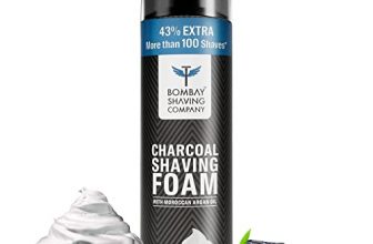 Bombay Shaving Co 425G Charcoal Shaving Foam – More Than 100 Shaves(Activated Charcoal And Moroccan Argan Oil), 428 Ml With 43% Extra Free