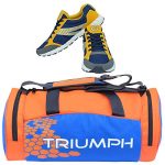 Gowin Nx-2 Yellow/Blue Size-6 With Triumph Gym Bag Rounder-1 Pro-66 Royal/Orange