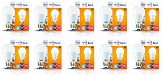 Wipro Polycarbonate Garnet Base E27 7-Watt Led Bulb (Pack Of 10, Cool Day Light)