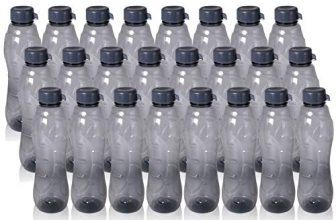 Wonder Plastic Prime Slim Fridge Bottle Set, 24 Pc Bottle, 1000 Ml, Grey Color, Made In India