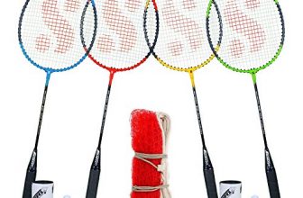 Silver’S Sb-100 Combo-9 (4 B/Rackets + 4 Pcs Plastic Shuttle + 1Pc. Badminton Net Nylon),