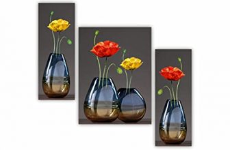 Saf 6 Mm Mdf Uv Textured Multi Effect Floral Paintings Frame – Sanfjm32427 (Multicolour, 12 Inch X 18 Inch) – Set Of 3