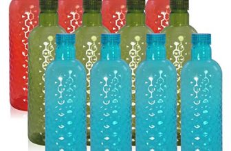 Wonder Plastic Hammer Fridge Bottle Set, 12 Pcs Bottle 1000 Ml, Blue Green Red Color, Made In India