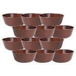 Wonder Sigma 300 Microwave Safe Multipurpose Plastic Bowl Set, 12 Pc Bowl 300 Ml, Brown Color, Made In India, Kbs03360