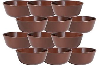 Wonder Sigma 300 Microwave Safe Multipurpose Plastic Bowl Set, 12 Pc Bowl 300 Ml, Brown Color, Made In India, Kbs03360