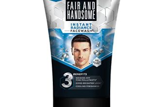 Fair And Handsome Instant Radiance Face Wash | Pro-Peptide | Instant Radiance| Washes Of Fine Pollutants | Cooling Freshness | 100G