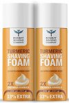 Bombay Shaving Company Turmeric Shaving Foam (Pack Of 2),266 Ml (33% Extra) With Turmeric & Sandalwood