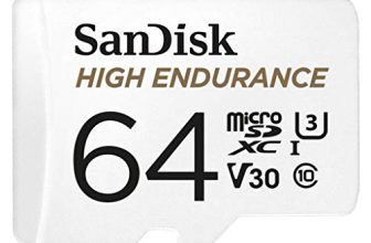 Sandisk 64Gb High Endurance Video Microsdxc Card With Adapter For Dash Cam And Home Monitoring Surveillance Systems – C10, U3, V30, 4K Uhd, Micro Sd Card – Sdsqqnr-064G-Gn6Ia