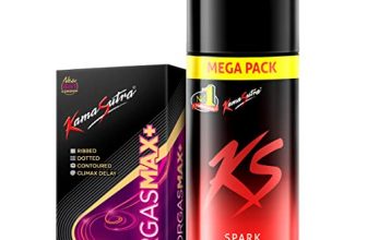 Kamasutra Spark Deodorant Mega Pack 220 Ml And Orgasmax+ Condoms 10 Count