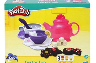 Play-Doh Tea For Two Playset For Kids 3 Years And Up With 3 Non-Toxic Colors