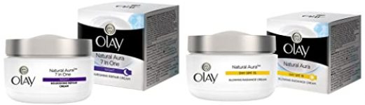 Olay Night Cream Natural White Fairness Night Moisturiser, 50G And Olay Day Cream Natural White Fairness Moisturiser Spf 24, 50G