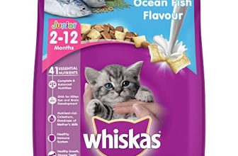 Whiskas Kitten (2-12 Months) Dry Cat Food, Ocean Fish Flavour With Milk, 3Kg Pack