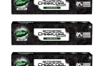 Dabur Herb’L Activated Charcoal & Mint (Black Gel) Pack Of 360G (120G*3) | Whitening Toothpaste, Fluoride Free