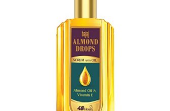 Bajaj Almond Drops Serum With Oil For Hair 100Ml With Almond Oil & Vitamin E | Provides Long Lasting Frizz Control | For 3X Softer Hair