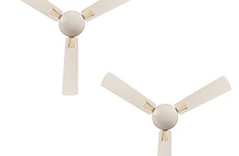 Luminous Deco Premium Audie 1200Mm Ceiling Fan (Butter Cream, Pack Of 2)