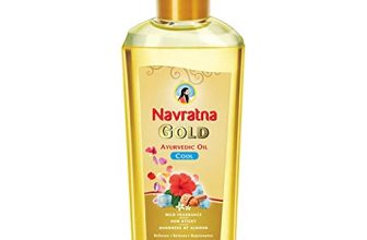 Navratna Gold Ayurvedic Oil |Non Sticky And Non Greasy |Mild Fragrance| Goodness Of Almonds And 9 Ayurvedic Herbs |Relieves Body Aches, Sleeplessness, Headache And Fatigue, 500Ml