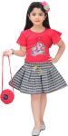Modern Dream Baby Girls Party(Festive) Top Skirt(Red)