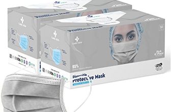 Careview Cv2920, Sitra Approved, 3 Ply Colored Disposable Surgical Mask With Built In Metal Nose Pin And 1 Melt Blown Layer (Pack Of 100, Grey) (Cv2920-Coloured)