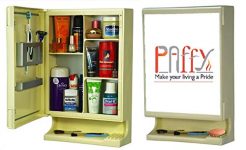 Paffy New Look Bathroom Cabinet With Mirror – Ivory + 1 Year Warranty