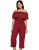 Miss Olive Women’S Polyester Regular Jumpsuit (Moss19D30-60-143_Maroon_S)