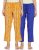 Indigo Women’S Pack Of 2 Pajamas(Aw21/Blc-317_Blue+ Yellow_M)