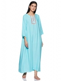 Indigo By Clarks Women’S Rayon Nightdress (Ind-8005_Aqua_X-Small)