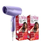 Livon Heat Protect Serum, For Protection Less Hair Breakage & Syska Hair Dryer, 100 Ml (Pack Of 2)