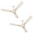 Luminous Deco Premium Audie 1200Mm Ceiling Fan (Butter Cream, Pack Of 2)