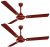Longway Starlite Deco 1200Mm/48 Inch High Speed Anti-Dust Decorative 5 Star Rated Ceiling Fan 400 Rpm With 3 Year Warranty (Brown, Pack Of 2)