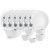 Cello Opalware Dazzle Florid Vine Dinner Set, 19Pcs, White