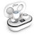 Ptron Bassbuds Jets True Wireless Bluetooth 5.0 Headphones, 20Hrs Total Playback With Case, Deep Bass, Touch Control, Ipx4 Water Resistant, Voice Assistant, Built-In Mic & Digital Display (White)