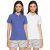 Amazon Brand – Symbol Women’S Plain Regular Fit Polo (Pack Of 2) (Polo-Po2-Combo3-Cobalt Blue & White-Xxl)