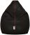 Amazon Brand – Solimo Xxxl Faux Leather Bean Bag Filled With Beans (Black With Pink Piping)