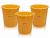 Wonder Plastic Prime Wbp 101 Open Dustbin Set, 3 Pc 6 Ltr, Yellow Color, Made In India Kbs02415