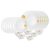Cello Opalware Dazzle Livid Lilac Dinner Set, 18Pcs, White
