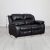 Home Centre Electra 2-Seater Sectional Leatherette Love Seat (Black)