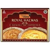 Kitchens Of India Ready To Eat Royal Halwa Combo – Nawabi Kaju Halwa And Awadhi Badam Halwa, 400 G