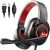 Eksa T8 Ps4 Headset Gaming Headphone With Noise Canceling Mic, Wired Pc Headset With Surround Stereo Sound, Led Light For Ps4, Pc, Laptop (Red)