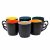 Anwaliya Arche Series Ceramic Tea Cups, 175 Ml, Set Of 6, Matt Black (Inner Color May Vary)