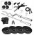 Fitzon Pvc 10Kg Combo 343 Wb Home Gym Set With One 3 Ft Curl + One 3 Ft Plain And One Pair Dumbbell Rods With Gym Accessories
