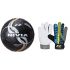 Nivia Street Rubber Football, Size 5 (Black) & Nivia Sg-806 Performance Football Shin Guard Black, Medium Combo