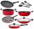 Nirlon Non Stick Cooking Pan And Pot Utensils Gift Kitchen Set Of 9 Pieces { 26_Ft12_Kd12_Ch_Up_Cass20_Fp12_3Spn }